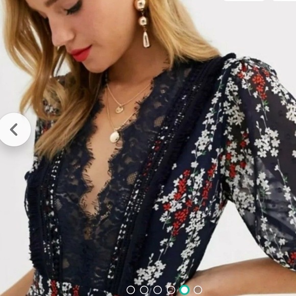 Dark Pink London Blue Flora Fringe - Picture 4 of 13